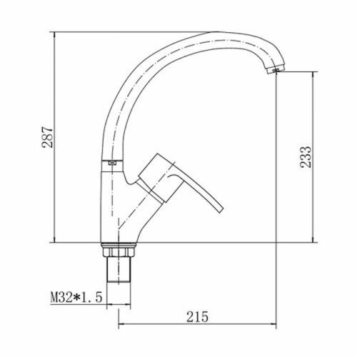 Смеситель для кухни Fashun A4165-2 на мойку хром - фото 3