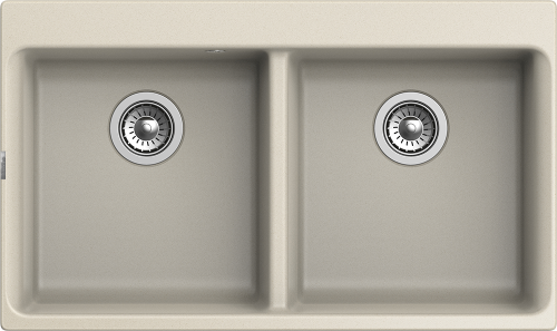 Кухонная мойка Rivelato AXEL X-90-2D beige scuro 87х52 цвет темно-бежевый - фото 2