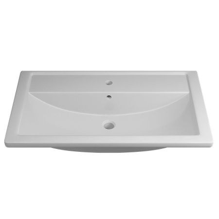 Раковина из искусственного камня Uperwood Foster 291020342 80х50 полувстраиваемая цвет белый