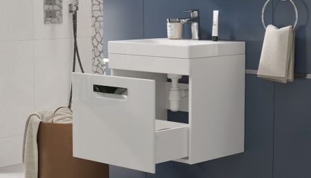 Тумба под раковину Velvex ESTEA tpEST.50.1Y.233 50х40 подвесная цвет белый