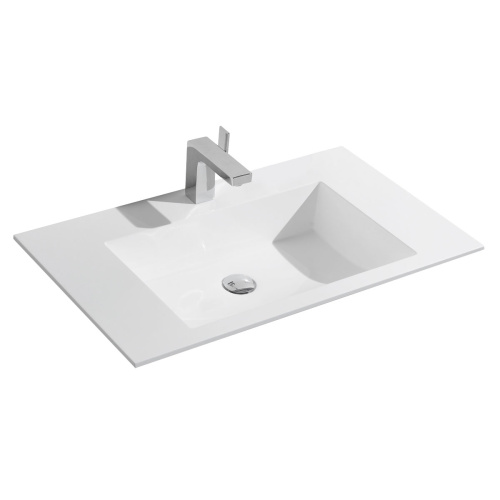 Раковина из искусственного камня Vincea VCB-13800W 80х48 встраиваемая цвет белый