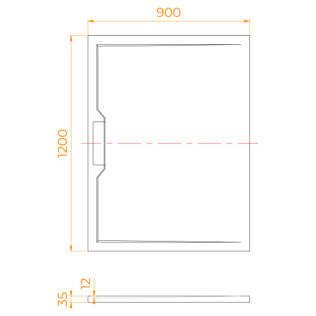 Душевой поддон RGW STE 52342912-15 120х90 искусственный камень белый мрамор без ножек