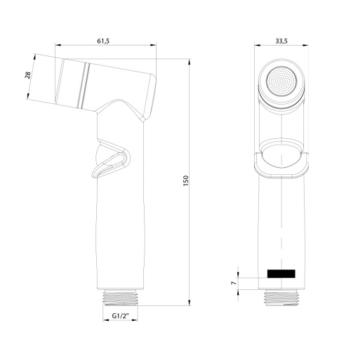 Лейка гигиенического душа LeMark LM8140BL черный - фото 2
