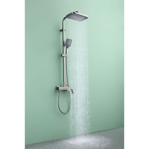 Душевая стойка Raglo R02.24.09 настенная цвет графит - фото 3