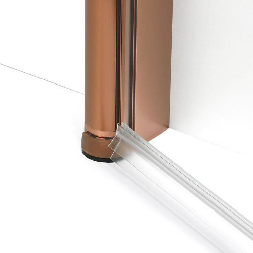 Душевой уголок New Trendy NEW SOLEO Copper brushed K-1999 110х110 стекло прозрачное 6 мм - фото 4