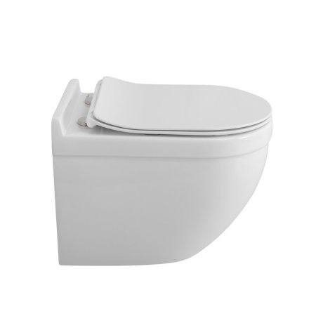 Чаша унитаза подвесная BelBagno SENSO-R BB017CH-TOR цвет белый без сиденья безободковая смыв торнадо