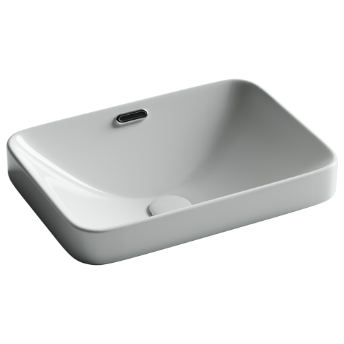 Раковина из сантехнического фарфора Ceramica Nova ELEMENT CN6078 50х30 встраиваемая цвет белый без отверстий под смеситель