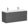 Тумба под раковину Sancos FOLK FL120GS 120х40 подвесная цвет серый