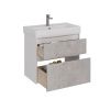 Тумба под раковину LeMark Combi LM03C80T-Beton 70х40 напольная цвет серый/белый