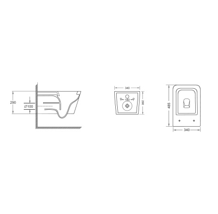 Унитаз подвесной Grossman Торнадо GR-4404MSQ белый матовый с сиденьем микролифт безободковый смыв торнадо