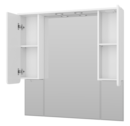 Зеркало-шкаф Misty Чегет П-Чег-02105-01Л 100х100 подвесной цвет белый