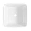 Раковина из сантехнического фарфора Wellsee Callipy Art 338904000 40х40 напольная цвет белый глянцевый без отверстий под смеситель