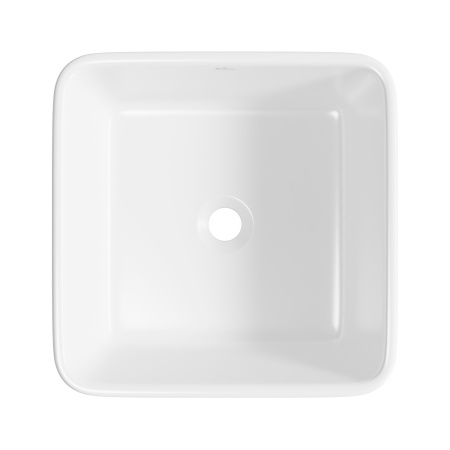 Раковина из сантехнического фарфора Wellsee Callipy Art 338904000 40х40 напольная цвет белый глянцевый без отверстий под смеситель