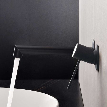 Смеситель для раковины Vincea Desire VBFW-1D1MB встраиваемый в стену черный