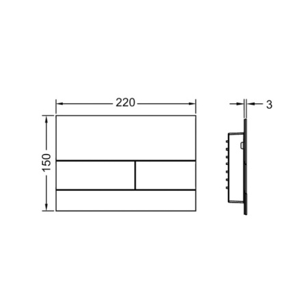 Панель смыва механическая Tece TECEsquare 9240843 цвет никель