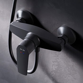 Смеситель для душа Am.Pm Gem F90A20022 настенный черный без термостата