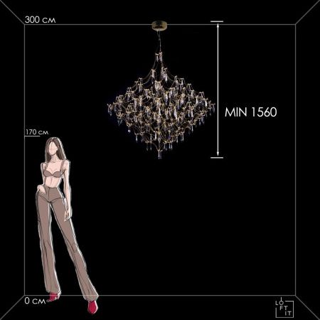 Люстра подвесная Loft It Mira 10259/1200 Gold Asfour