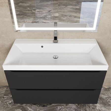 Тумба под раковину Uperwood Tanos 291020233 90х50 подвесная цвет черный