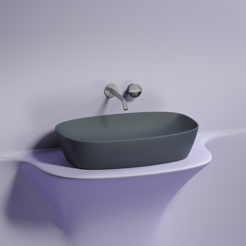 Раковина Ceramica Nova ELEMENT 60 см CN6049MDH накладная цвет темный антрацит матовый - фото 5
