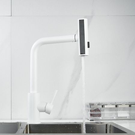 Смеситель для кухни Shevanik S263C на мойку белый