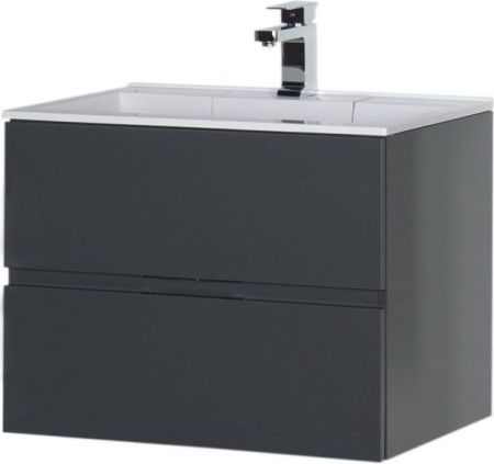 Тумба с раковиной Aquanet Алвита 00213093 70х50 подвесная цвет серый