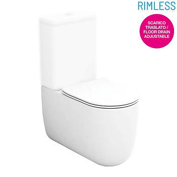 Чаша унитаза напольная Olympia Milady MIL130323 цвет черный матовый без сиденья и без бачка безободковая