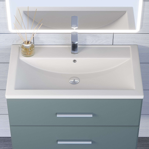 Раковина Uperwood Foster Quartz 80 см 291030036 полувстраиваемая цвет белый - фото 3