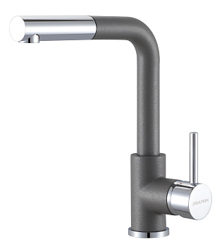 Смеситель для кухни Paulmark KASSEL Ka214311-402 на раковину серый металлик без термостата