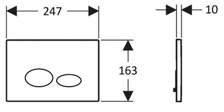 Клавиша смыва механическая Creavit GP2002.00 цвет серый