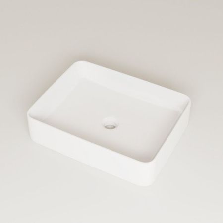 Раковина из сантехнического фарфора Iddis Slide SLIWM02i27 50х40 накладная цвет белый без отверстий под смеситель