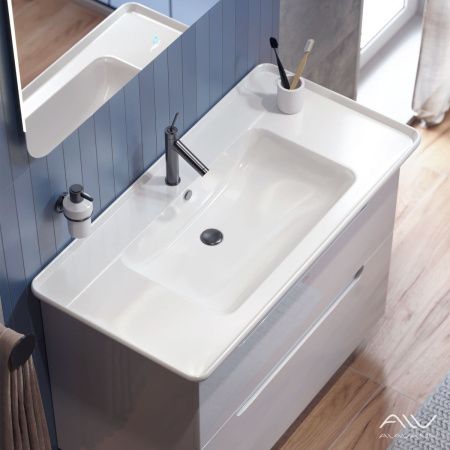 Тумба с раковиной Alavann Berta ALV0968000 110х50 подвесная цвет белый