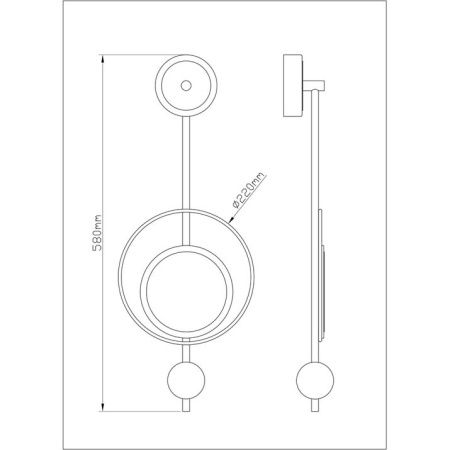 Светильник настенный Arte Lamp Polaris (Поларис) A2604AP-7BK