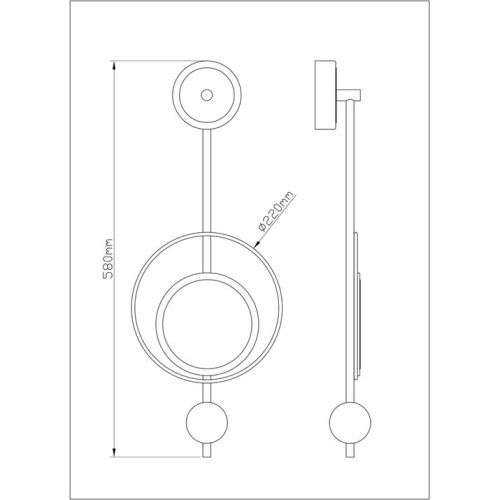 Светильник настенный Arte Lamp Polaris (Поларис) A2604AP-7BK - фото 5