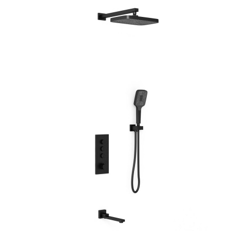 Душевая система Vincea VSFW-433T1MB встраиваемая в стену с термостатом