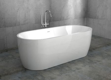 Ванна акриловая Abber AB9219 175х80 отдельностоящая овальная с каркасом