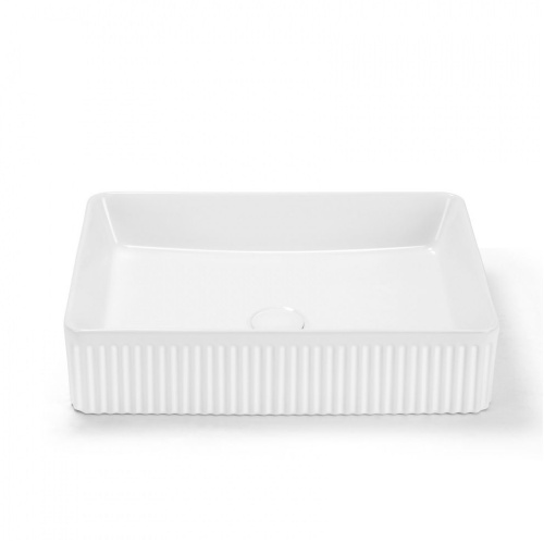 Раковина из сантехнического фарфора Sintesi SIN-LVB-APP-418 50х36 накладная цвет белый - фото 5