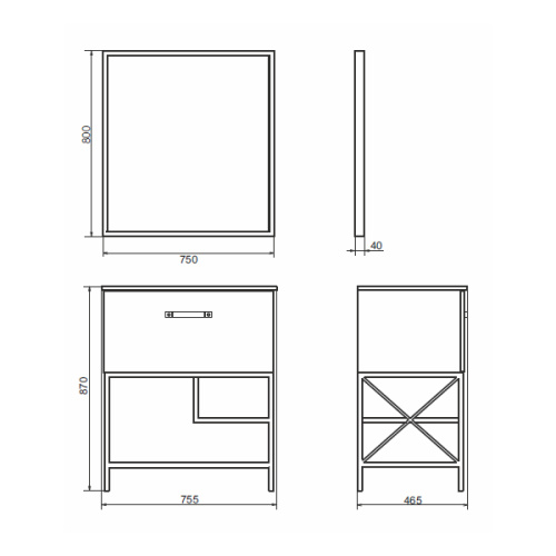 Тумба с раковиной Comforty Бредфорд 00004149064CF 75,5х46,5х87 - фото 2
