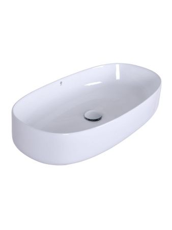 Раковина из сантехнического фарфора Orange B07-675W 70х40 накладная цвет белый