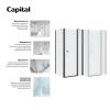 Душевая дверь Roca CAPITAL 7.M470.9.012.M 90х195 стекло прозрачное профиль хром