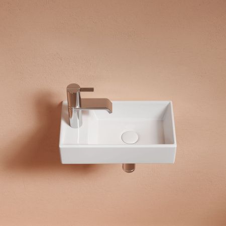 Раковина из сантехнического фарфора Ceramica Nova ELEMENT CN6051R 40х20 подвесная цвет белый 1 отверстие под смеситель