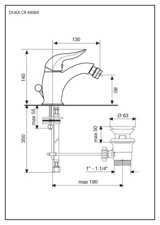 Смесители Emmevi Duka 44004/OR на столешницу золото