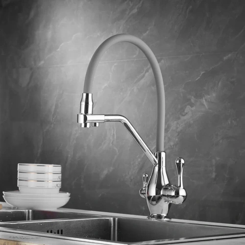 Смеситель для кухни Rose R858 на мойку хром - фото 5