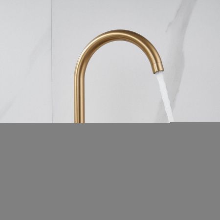 Смеситель для кухни Shevanik S128G на мойку золото