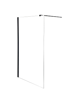 Душевая перегородка Parly T100B 100х190 стекло прозрачное профиль черный