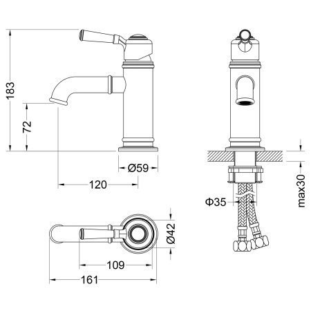 Смеситель Timo Arisa 5361/00F на раковину хром без термостата