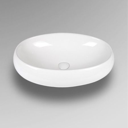 Раковина из сантехнического фарфора Bond Oval S58-600 60х40 накладная цвет белый без отверстий под смеситель