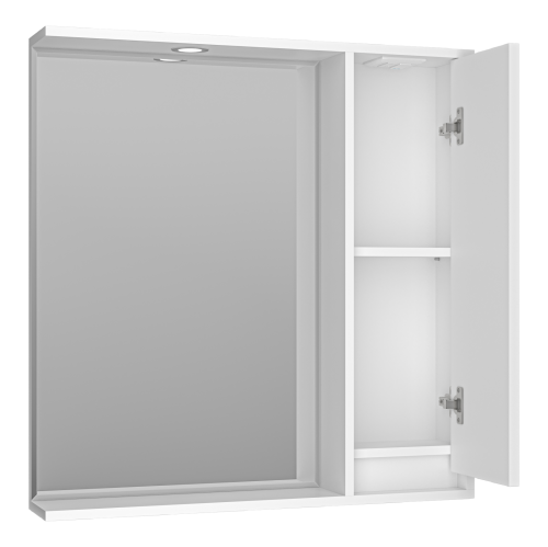 Зеркало-шкаф Brevita Balaton BAL-04080-01-П 78х14х80 подвесной цвет белый - фото 4 Зеркало-шкаф Brevita Balaton BAL-04080-01-П 78х14х80 подвесной цвет белый - фото 4