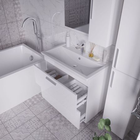 Тумба под раковину Grossman Нео 108019-1K 80х40 напольная цвет белый