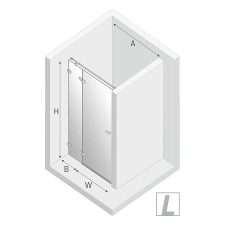 Душевая дверь New Trendy AVEXA Black EXK-1546 80х200 стекло прозрачное профиль черный