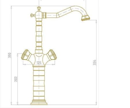 Смеситель для кухни Bronze de Luxe ROYAL 21973K на мойку бронза